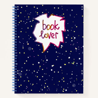Livraison lettrage dessin bleu Carnet spiral