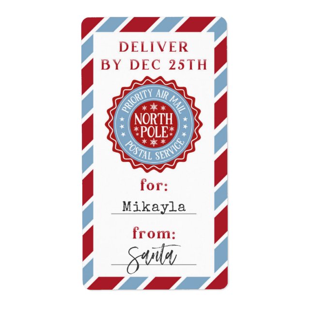 Livraison spéciale de Noël de Père Noël Sticker ca (Devant)