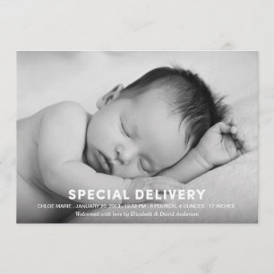 LIVRAISON SPÉCIALE FAIRE-PART DE NAISSANCE