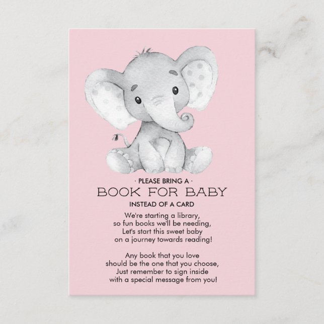 Livre Baby shower éléphant pour la carte bébé (Devant)