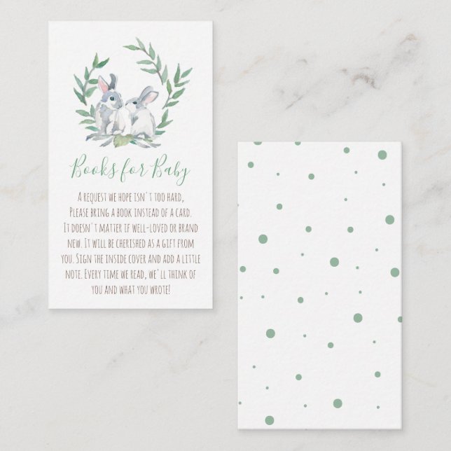 Livre Bunny Spring Pour Boîtier Invitation Bébé (Devant / Derrière)