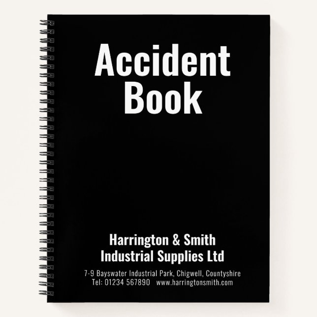 Livre d'accidents pour les entreprises (Devant)