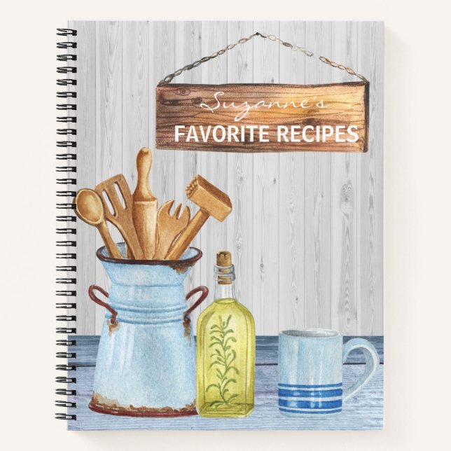 Livre d'Aquarelle Recettes Ustensiles Cuillère (Devant)