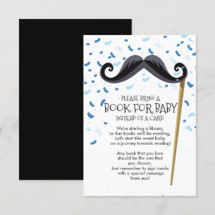 Livre de Baby shower Mustache pour la carte bébé