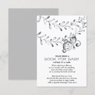 Livre de Baby shower Neutre de singe pour la carte
