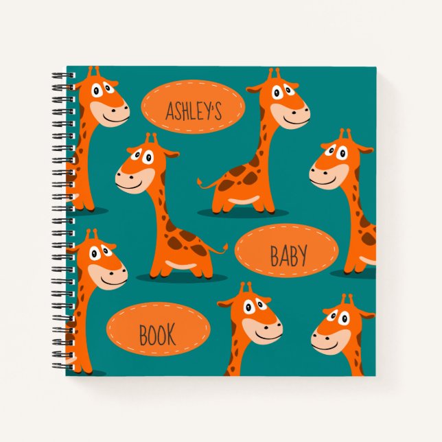 Livre de Bébé Personnalisé Happy Giraffe (Devant)