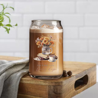 Livre de café floral d'automne Journées pluvieuses