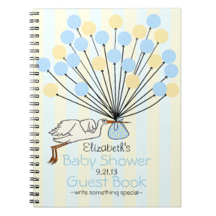 Livre de cigogne et d'invité de baby shower de