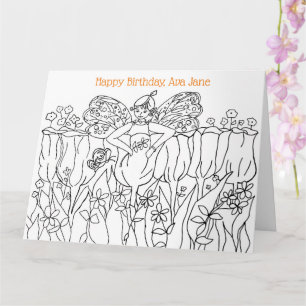 Livre de coloriage Bonne carte d'anniversaire Nom 