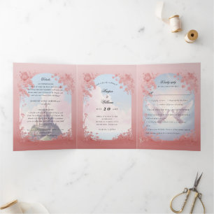 Livre de conte de château Tri-Fold Mariage