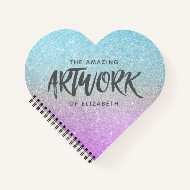Livre de croquis d'artiste Elegant bleu violet Par (Devant)