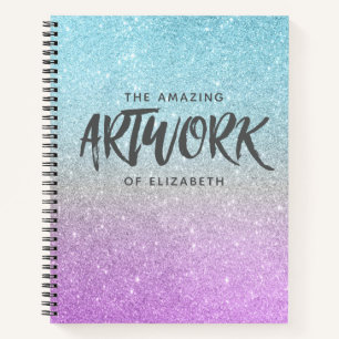 Livre de croquis d'artiste Elegant bleu violet Par