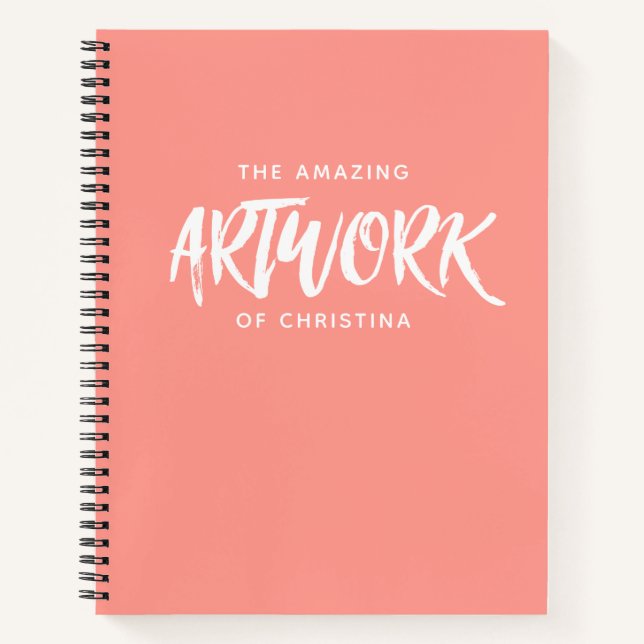 Livre de croquis d'artiste personnalisé Carnet cor (Devant)