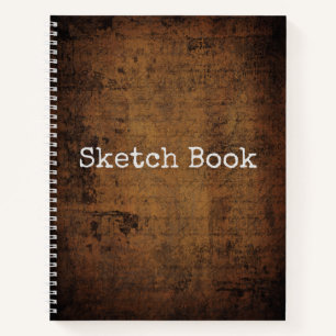 Livre de croquis en cuir Brown Faux