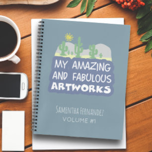 Livre de croquis personnalisé Votre nom Boho Artwo