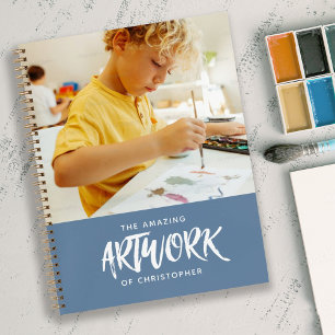 Livre de croquis photo de l'artiste bleu personnal