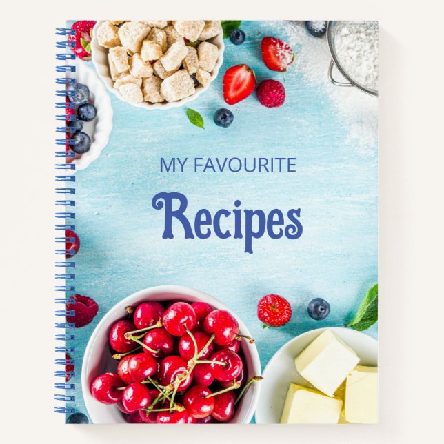 Livre de cueillette de recettes vierges à écrire (Devant)