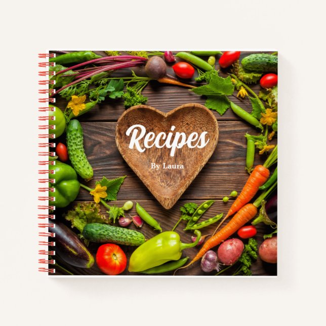 Livre de cueillette de recettes vierges à écrire (Devant)
