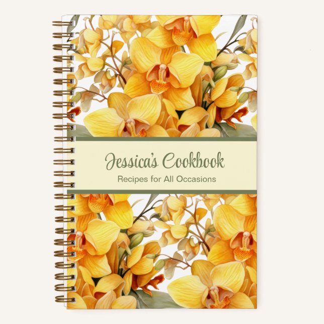 Livre de cuisine personnalisé Carnet Recettes d'or (Recto)