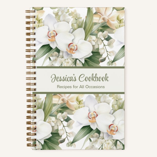 Livre de cuisine personnalisé Carnet Recettes d'or (Recto)