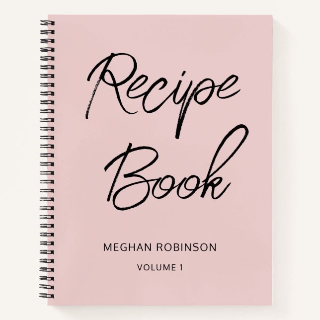 Livre de cuisine personnalisé écriture féminine Re (Devant)