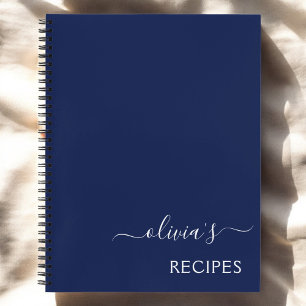 Livre de cuisine Recette Marine bleu blanc Monogra