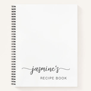 Livre de cuisine simple et blanc à signature de re