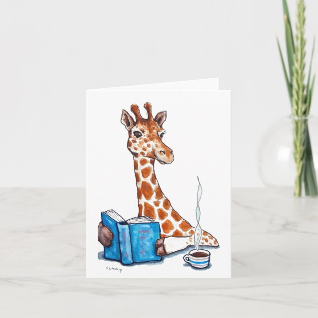 Livre de girafe et carte de boisson (Devant)