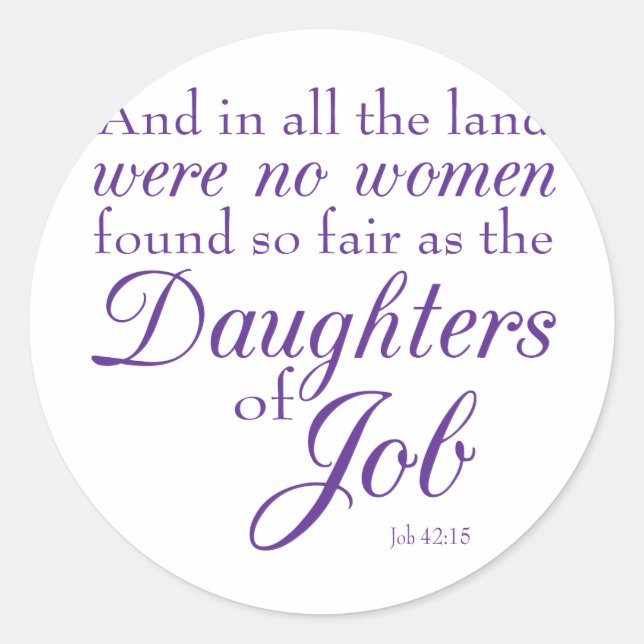 Livre de Job Bible Verse Sticker (Devant)