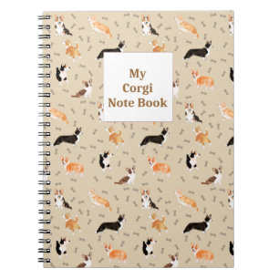 Livre de notes de Corgi mixte