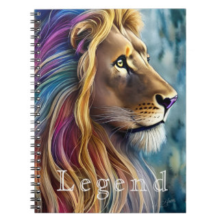 Livre de notes modifiables de Lion Majestic
