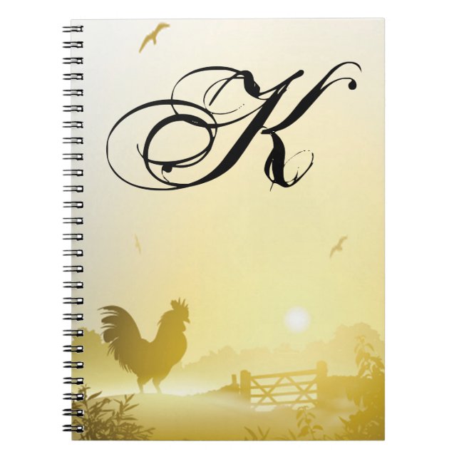 Livre de notes personnalisé Sunny Morning Farm Pay (Devant)