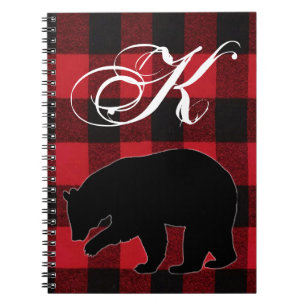 Livre de notes personnalisées Rouge Buffalo Plaid