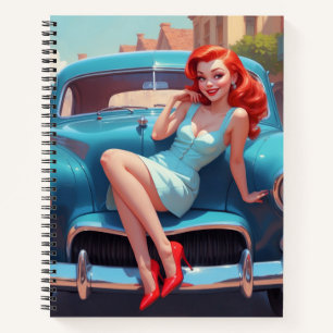 Livre de notes spirales avec pinceau