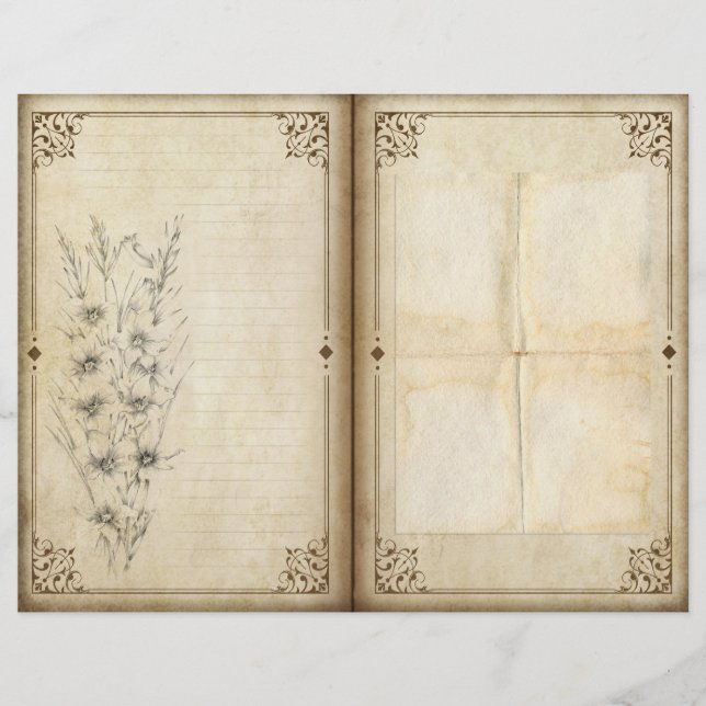 Livre de papier journal du Jardin Floral Victorian (Devant)