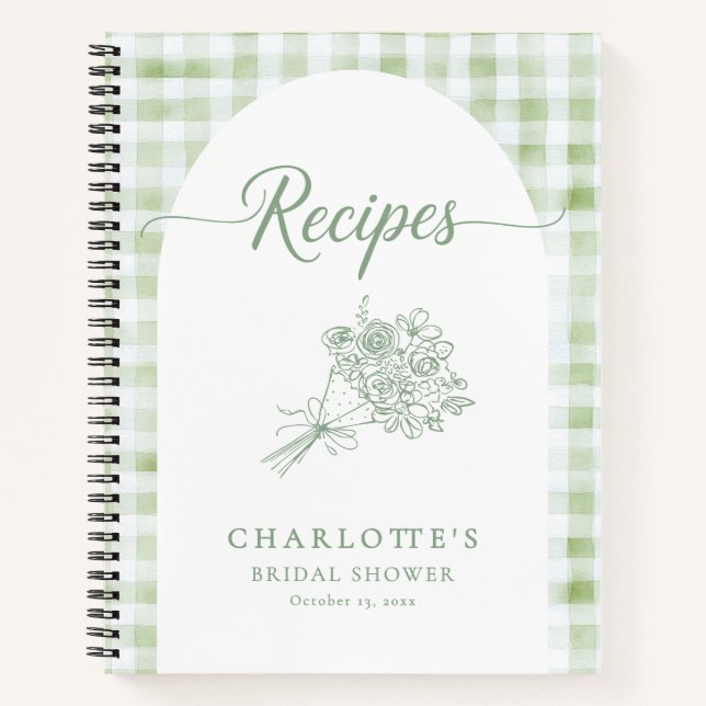 Livre de Recettes Baby Shower de Mariée (Devant)