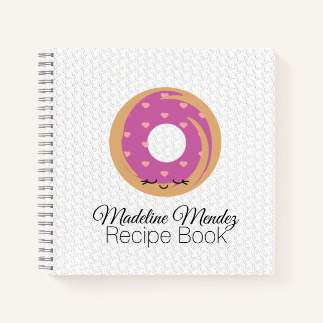 Livre de recettes Baker Donut Spiral Notebook pour (Devant)