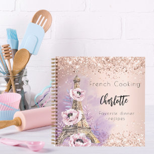 Livre de recettes cuisine rose or Paris Eiffel