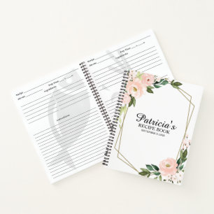 Livre de Recettes de Baby Shower Fleurs de Teint R