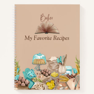 Livre de recettes de boulanger personnalisable