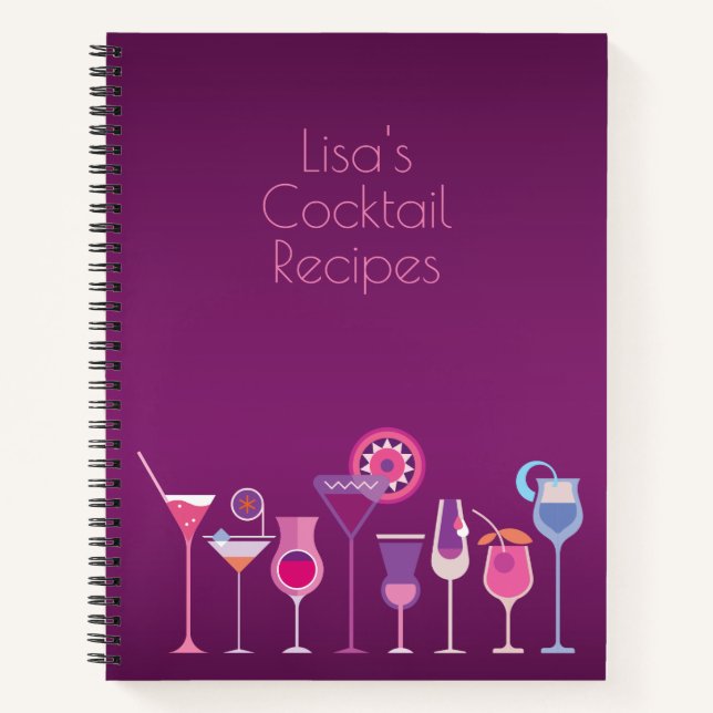 Livre de recettes de cocktails personnalisables (Devant)