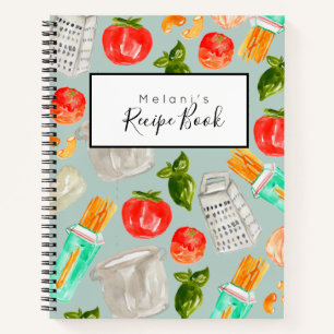 Livre de recettes de cuisine de pâtes turquoises l