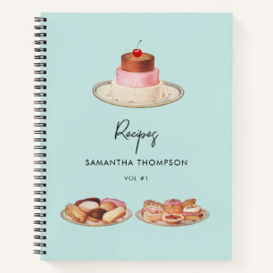 Livre de recettes de desserts rétro personnalisés