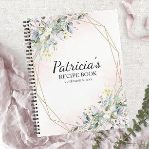 Livre de recettes de douche de mariée géométrique