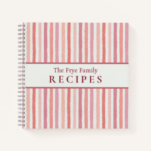 Livre de Recettes de Famille Personnalisé à Rayure