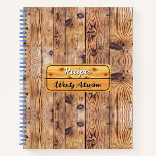 Livre de recettes de famille rustique personnalisé