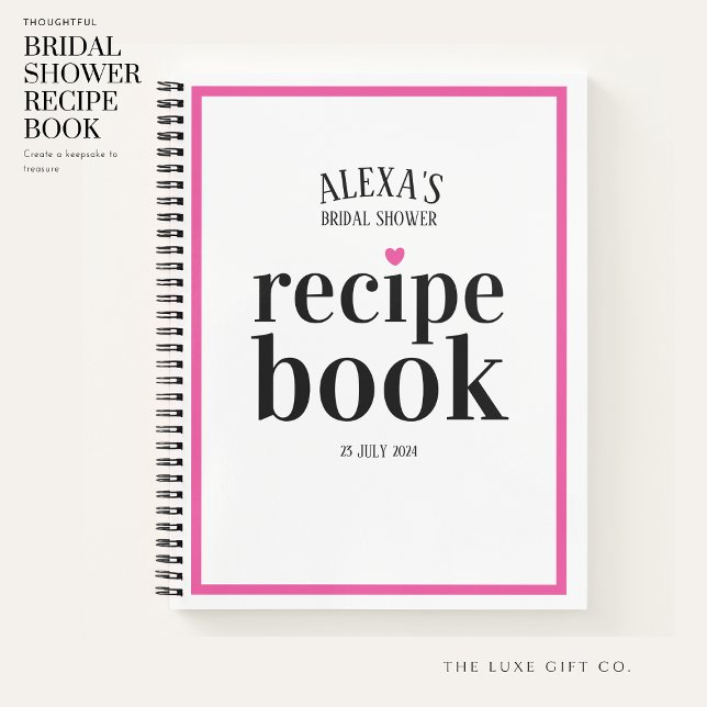 Livre de recettes de Fête des mariées rose et noir (Créateur téléchargé)