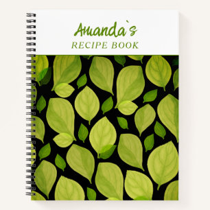 Livre de recettes de Feuilles Basil vert tiré à la