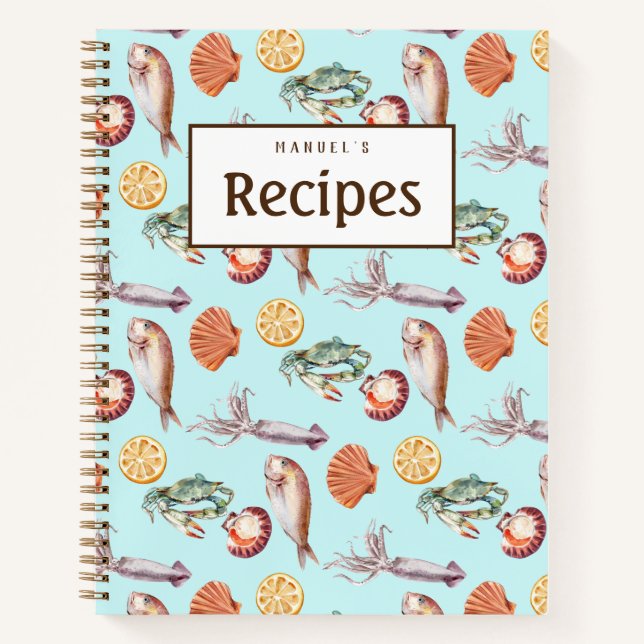 Livre de recettes de fruits de mer frais - Aqua (Devant)