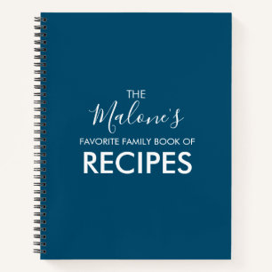 Livre de recettes de la famille personnalisée ble